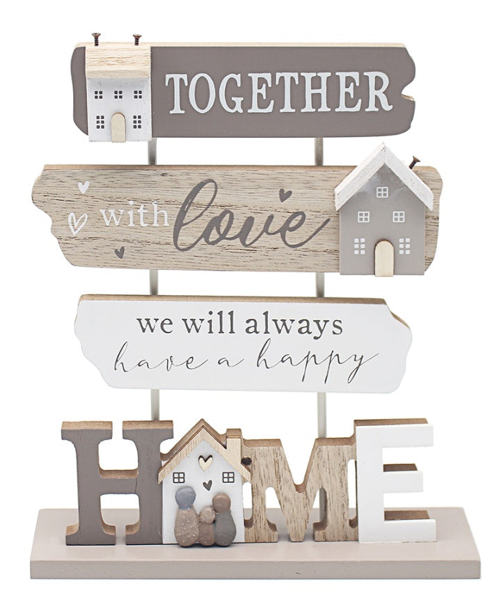 Home Wooden Free Standing Plaque