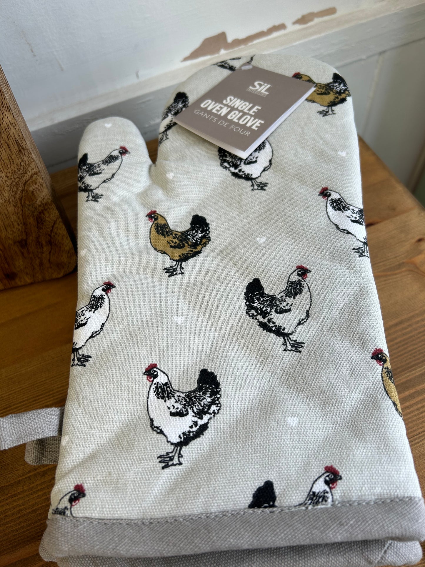 Single Chicken Print Oven Glove
